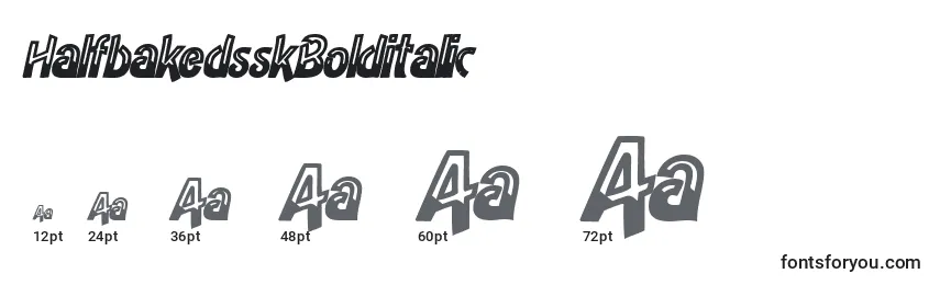 HalfbakedsskBolditalic Font Sizes
