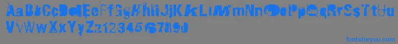 RvdTraktorfahrer Font – Blue Fonts on Gray Background