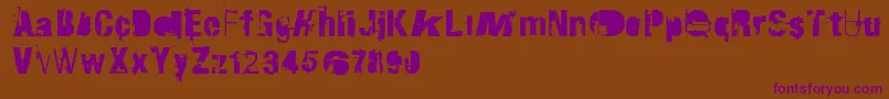 RvdTraktorfahrer Font – Purple Fonts on Brown Background