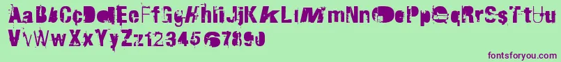 RvdTraktorfahrer Font – Purple Fonts on Green Background