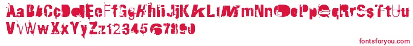 RvdTraktorfahrer Font – Red Fonts on White Background