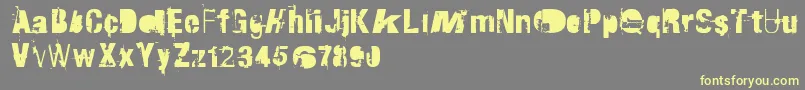 RvdTraktorfahrer Font – Yellow Fonts on Gray Background