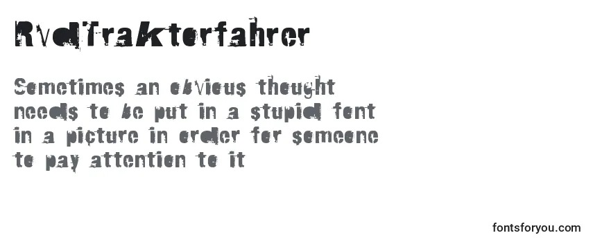 Review of the RvdTraktorfahrer Font