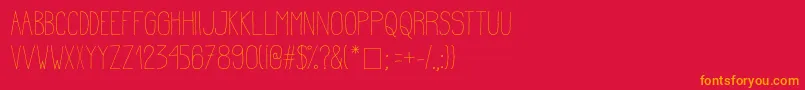 Estirada Font – Orange Fonts on Red Background