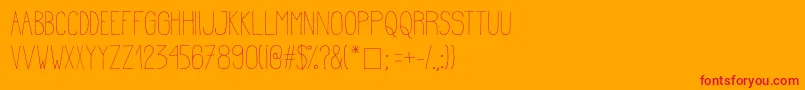 Estirada-Schriftart – Rote Schriften auf orangefarbenem Hintergrund