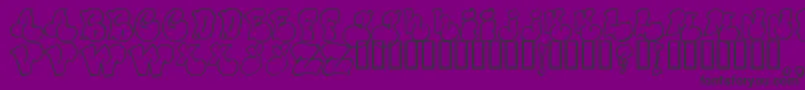 Politicaloutline-Schriftart – Schwarze Schriften auf violettem Hintergrund