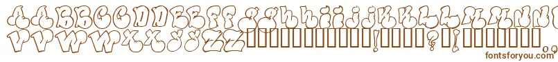 Шрифт Politicaloutline – коричневые шрифты на белом фоне