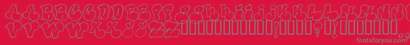 Politicaloutline-Schriftart – Graue Schriften auf rotem Hintergrund