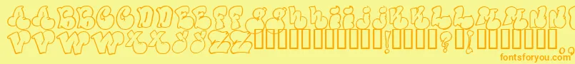fuente Politicaloutline – Fuentes Naranjas Sobre Fondo Amarillo