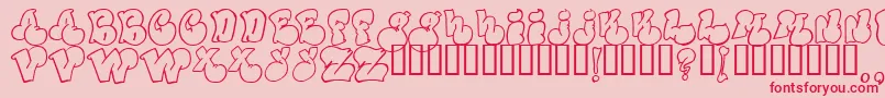 Politicaloutline Font – Red Fonts on Pink Background