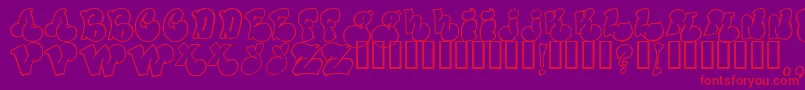 Politicaloutline Font – Red Fonts on Purple Background