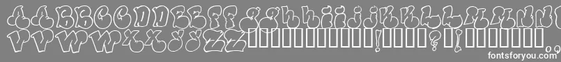 Politicaloutline Font – White Fonts on Gray Background