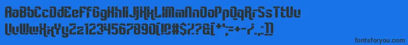 Rampant Font – Black Fonts on Blue Background