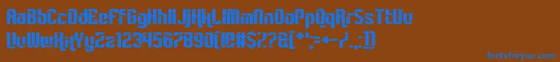 Шрифт Rampant – синие шрифты на коричневом фоне