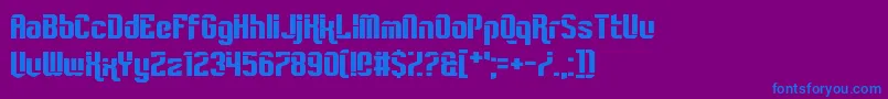 Шрифт Rampant – синие шрифты на фиолетовом фоне