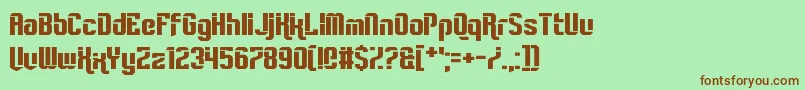 Rampant Font – Brown Fonts on Green Background