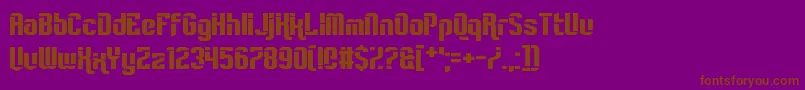 Rampant Font – Brown Fonts on Purple Background