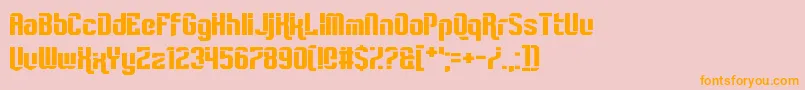 Rampant Font – Orange Fonts on Pink Background