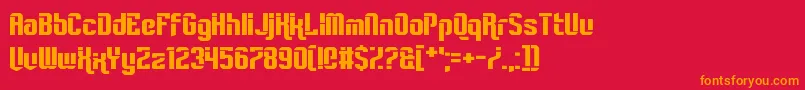 Rampant Font – Orange Fonts on Red Background