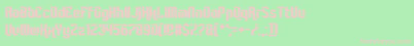 フォントRampant – 緑の背景にピンクのフォント