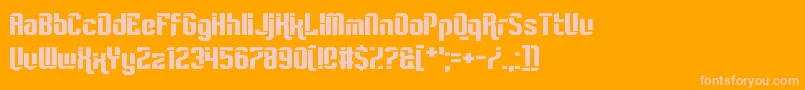 Rampant Font – Pink Fonts on Orange Background