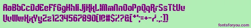 Rampant Font – Purple Fonts on Green Background