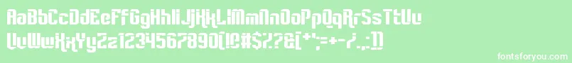 Rampant Font – White Fonts on Green Background