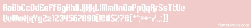 Rampant-fontti – valkoiset fontit vaaleanpunaisella taustalla