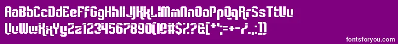 Rampant Font – White Fonts on Purple Background