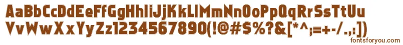 Шрифт Faktoscontour – коричневые шрифты на белом фоне