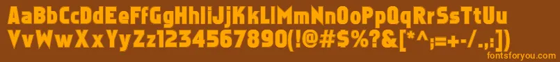 More about Faktoscontour Font Faktoscontour Font – Orange Fonts on Brown Background