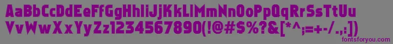 Faktoscontour Font – Purple Fonts on Gray Background