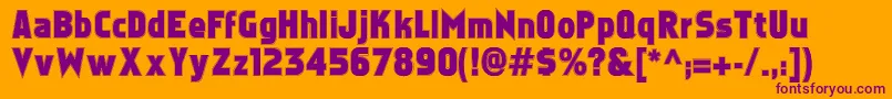 Faktoscontour Font – Purple Fonts on Orange Background