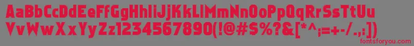 Faktoscontour Font – Red Fonts on Gray Background