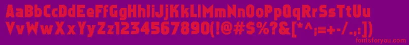 Faktoscontour Font – Red Fonts on Purple Background