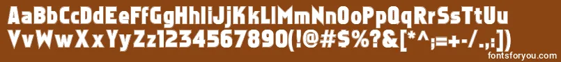 Faktoscontour Font – White Fonts on Brown Background