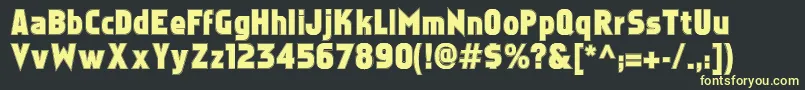 Faktoscontour Font – Yellow Fonts on Black Background