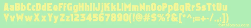 More about Faktoscontour Font Faktoscontour Font – Yellow Fonts on Green Background