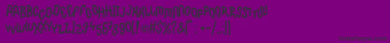 Fonte LinotypemethodBoiled – fontes pretas em um fundo violeta