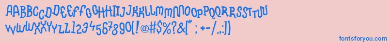 LinotypemethodBoiled Font – Blue Fonts on Pink Background