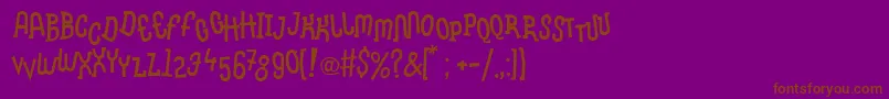 LinotypemethodBoiled Font – Brown Fonts on Purple Background