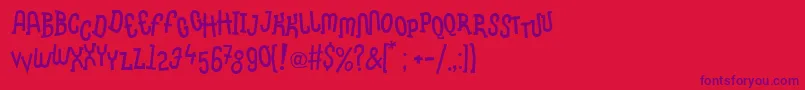 Lisätietoja LinotypemethodBoiled-fontista LinotypemethodBoiled-fontti – violetit fontit punaisella taustalla