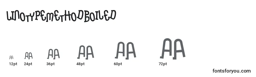 Размеры шрифта LinotypemethodBoiled