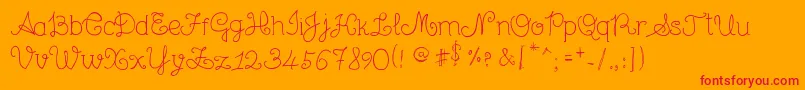 UnicCalligraphy Font – Red Fonts on Orange Background