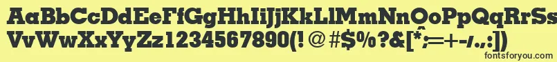 MesaHeavyRegular Font – Black Fonts on Yellow Background
