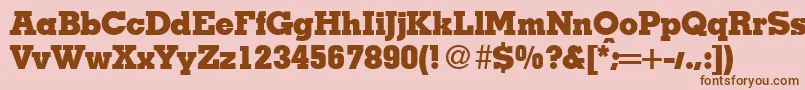 MesaHeavyRegular Font – Brown Fonts on Pink Background