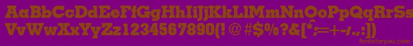 MesaHeavyRegular Font – Brown Fonts on Purple Background