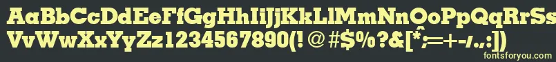 MesaHeavyRegular Font – Yellow Fonts on Black Background