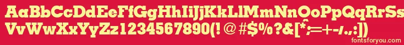 More about MesaHeavyRegular Font MesaHeavyRegular Font – Yellow Fonts on Red Background