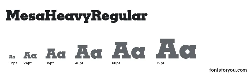 MesaHeavyRegular Font Sizes